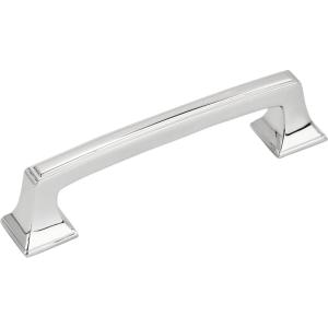 Amerock | Cabinet Pull | Black Bronze | 3-3/4 inch (96 mm) Center to Center | Mulholland | 1 Pack | Drawer Pull | Drawer Handle | Cabinet Hardware(Polished Chrome)