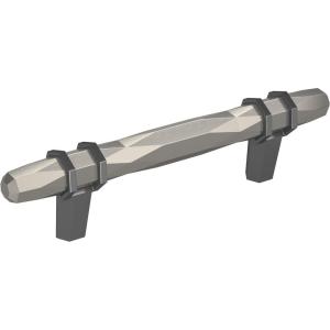 Amerock | Cabinet Pull | Golden Champagne/Black Chrome | 3-3/4 inch (96 mm) Center-to-Center | London | 1 Pack | Drawer Pull | Drawer Handle | Cabinet Hardware(Satin Nickel/Black Chrome)