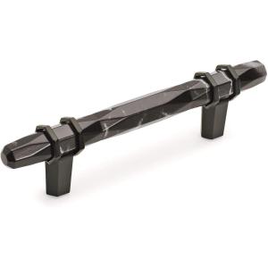 Amerock | Cabinet Pull | Marble White/Golden Champagne | 5-1/16 inch (128 mm) Center to Center | Carrione | 1 Pack | Drawer Pull | Drawer Handle | Cabinet Hardware | Zinc(Marble Black/Black Bronze)