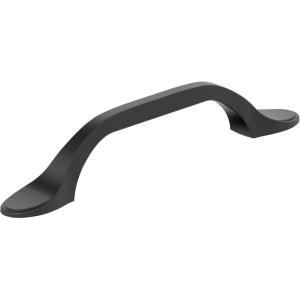 Amerock | Cabinet Pull | Matte Black | 3 inch (76 mm) Center-to-Center | Ravino | 1 Pack | Drawer Pull | Drawer Handle | Cabinet Hardware(Matte Black)