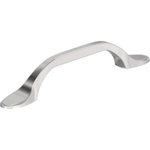 Amerock | Cabinet Pull | Matte Black | 3 inch (76 mm) Center-to-Center | Ravino | 1 Pack | Drawer Pull | Drawer Handle | Cabinet Hardware(Polished Chrome)