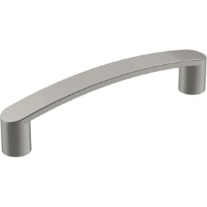 Amerock | Cabinet Pull | Matte Black | 3-3/4 inch (96 mm) Center-to-Center | Rift | 1 Pack | Drawer Pull | Cabinet Handle | Cabinet Hardware(Satin Nickel)
