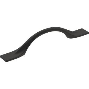 Amerock | Cabinet Pull | Matte Black | 5-1/16 inch (128 mm) Center-to-Center | Uprise | 1 Pack | Drawer Pull | Cabinet Handle | Cabinet Hardware(Matte Black)
