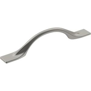 Amerock | Cabinet Pull | Matte Black | 5-1/16 inch (128 mm) Center-to-Center | Uprise | 1 Pack | Drawer Pull | Cabinet Handle | Cabinet Hardware(Satin Nickel)