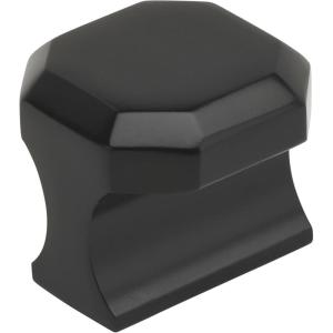 Amerock | Cabinet Pull | Matte Black | 5/8 inch (16 mm) Center to Center | Remington | 1 Pack | Drawer Pull | Drawer Handle | Cabinet Hardware(Matte Black)