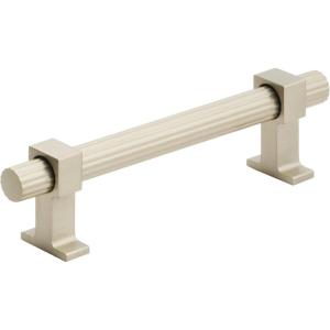 Amerock | Cabinet Pull | Matte Black | 6-5/16 inch (160 mm) Center to Center | Carrigan | 1 Pack | Drawer Pull | Drawer Handle | Cabinet Hardware(Silver Champagne)