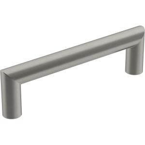 Amerock | Cabinet Pull | Matte Black | 6-5/16 inch (160 mm) Center-to-Center | Revolve | 1 Pack | Drawer Pull | Cabinet Handle | Cabinet Hardware(Satin Nickel)