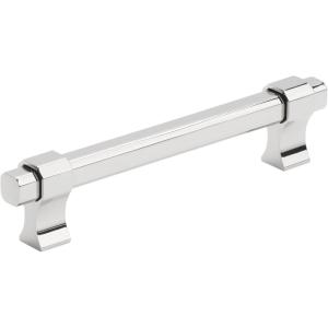 Amerock | Cabinet Pull | Matte Black | 7-9/16 inch (192 mm) Center to Center | Remington | 1 Pack | Drawer Pull | Drawer Handle | Cabinet Hardware(Polished Chrome)