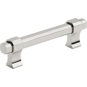 Amerock | Cabinet Pull | Matte Black | 7-9/16 inch (192 mm) Center to Center | Remington | 1 Pack | Drawer Pull | Drawer Handle | Cabinet Hardware(Polished Nickel)