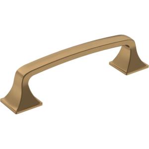 Amerock | Cabinet Pull | Polished Chrome | 3-3/4 inch (96 mm) Center-to-Center | Ville | 1 Pack | Drawer Pull | Cabinet Handle | Cabinet Hardware(Champagne Bronze)