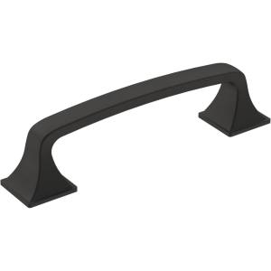Amerock | Cabinet Pull | Polished Chrome | 3-3/4 inch (96 mm) Center-to-Center | Ville | 1 Pack | Drawer Pull | Cabinet Handle | Cabinet Hardware(Matte Black)