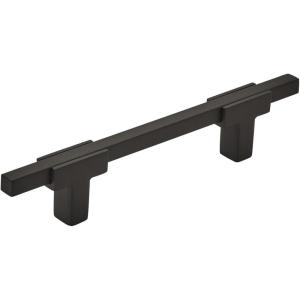 Amerock | Cabinet Pull | Polished Chrome/Black Chrome | 10-1/16 inch (256 mm) Center to Center | Urbanite | 1 Pack | Drawer Pull | Drawer Handle | Cabinet Hardware(Matte Black/Matte Black)
