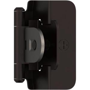 Amerock | Double Demountable Cabinet Hinge | 3/8 inch (10 mm) Inset Hinge | Satin Nickel | 2 Pack | Self-Closing Hinge | Cabinet Door Hinge(Oil Rubbed Bronze)