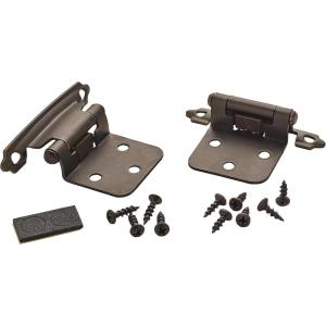 Amerock | Face Frame Cabinet Hinge | Variable Overlay 𝐇inge | Oil Rubbed Bronze | 2 Pack | Self-Closing 𝖧inge | Face Mount Ｈinge | Cabinet Door ᕼinge