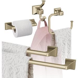 Amerock | Golden Champagne | Mulholland | 5 Piece | Bathroom Accessories Set
