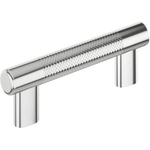 Amerock | Kitchen Cabinet Pull | Golden Champagne | 6-5/16 in (160 mm) Center-to-Center | Bronx | 1 Pack | Furniture Hardware | Cabinet Handle | Bathroom Drawer Pull(Polished Chrome)