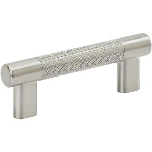 Amerock | Kitchen Cabinet Pull | Golden Champagne | 6-5/16 in (160 mm) Center-to-Center | Bronx | 1 Pack | Furniture Hardware | Cabinet Handle | Bathroom Drawer Pull(Satin Nickel)