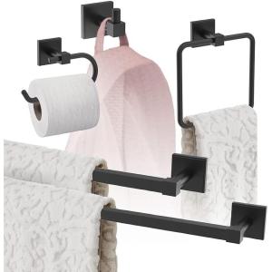 Amerock | Matte Black | Appoint | 5 Piece | Bathroom Accessories Set