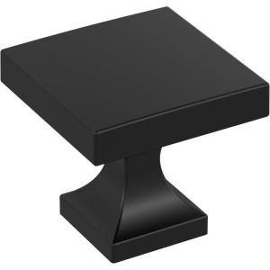 Amerock 10BX37024CZ | Champagne Bronze Cabinet Knob | 1-1/16 inch (27mm) Length | 10 Pack | Pedestal | Furniture Hardware(Matte Black)