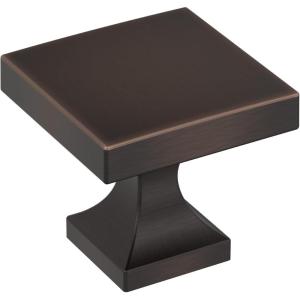 Amerock 10BX37024CZ | Champagne Bronze Cabinet Knob | 1-1/16 inch (27mm) Length | 10 Pack | Pedestal | Furniture Hardware(Oil Rubbed Bronze)