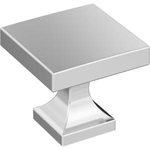 Amerock 10BX37024CZ | Champagne Bronze Cabinet Knob | 1-1/16 inch (27mm) Length | 10 Pack | Pedestal | Furniture Hardware(Polished Chrome)