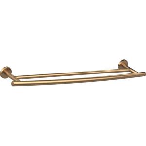 Amerock BH26545BBZ Arrondi 24 in (610 mm) Double Towel-Bar in Brushed Bronze/Golden Champagne