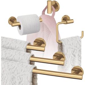 Amerock BH26546MB | Matte Black Towel Bar | 9 in (229 mm) Towel Rack | Arrondi | Bathroom Towel Holder | Bathroom Hardware | Bath Accessories(Champagne Bronze)