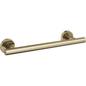 Amerock BH26546MB | Matte Black Towel Bar | 9 in (229 mm) Towel Rack | Arrondi | Bathroom Towel Holder | Bathroom Hardware | Bath Accessories(Golden Champagne)