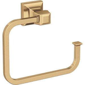 Amerock BH36022CZ | Champagne Bronze Towel Ring | 5-3/4 in (146 mm) Length Towel Holder | Mulholland | Hand Towel Holder for Bathroom Wall | Small Kitchen 𝐓𝐨𝐰𝐞𝐥 𝐇𝐨𝐥𝐝𝐞𝐫 | Bath Accessories