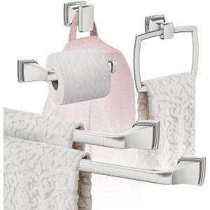 Amerock BH36034CZ | Champagne Bronze Towel Bar | 24 in (610 mm) Towel Rack | Revitalize | Bathroom Towel Holder | Bathroom Hardware | Bath Accessories(Chrome)