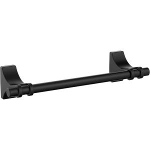 Amerock BH36050MB | Matte Black Double Robe Hook | 2-15/16 in. (75 mm) Length Towel Holder | Davenport | Towel Hook for Bathroom | Bathroom Hardware | Bath Accessories(Matte Black)