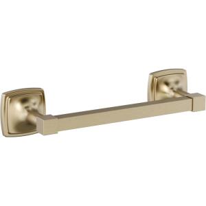 Amerock BH36091CZ | Champagne Bronze Single Post Toilet Paper Holder | 7-1/16 in. (179 mm) Length Toilet Tissue Holder | Stature | Bath Tissue Holder | Bathroom Hardware | Bath Accessories(Golden Champagne)