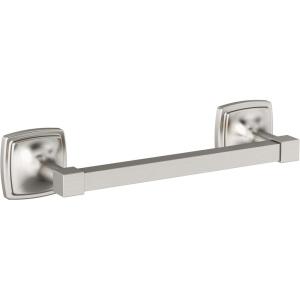 Amerock BH36091CZ | Champagne Bronze Single Post Toilet Paper Holder | 7-1/16 in. (179 mm) Length Toilet Tissue Holder | Stature | Bath Tissue Holder | Bathroom Hardware | Bath Accessories(Brushed Nickel)