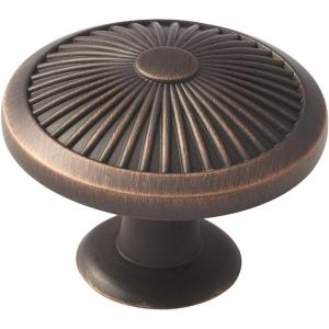 Amerock BP36616BBZ Crawford 1-3/4 in (44 mm) Diameter Golden Champagne Cabinet Knob(Oil Rubbed Bronze)