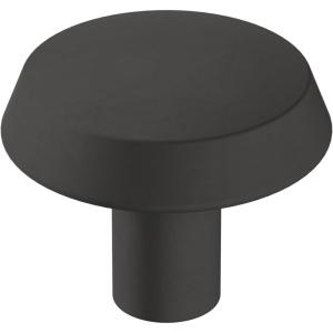 Amerock BP36843FB BP36843 Premise 1-1/4 Inch Mushroom Cabinet Knob(Matte Black)