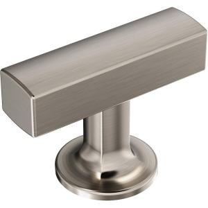 Amerock BP37100G10 | Kitchen Cabinet Knob | Satin Nickel | Everett | 1-3/4 inch (44mm) Length | Cabinet Hardware | Bar Furniture Knob | Dresser Drawer Knob(Satin Nickel)