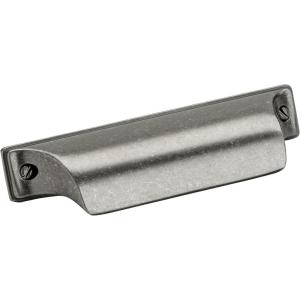 Amerock BP452364MB | Kitchen Cabinet Cup Pull | Matte Black | 2-1/2 in (64 mm) Center-to-Center | Jolene | 1 Pack | Furniture Hardware | Cabinet Handle | Bathroom Drawer Pull(Antique Iron)