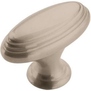 Amerock BP53032G10 Mulholland 1-7/16 in (37 mm) Length Satin Nickel Cabinet Knob(Satin Nickel)
