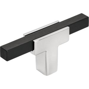 Amerock BP6726G10 | Kitchen Cabinet Door or Drawer Knob | Polished Chrome/Satin Nickel | 2-3/4 inch (70 mm) Length | Urbanite | 1 Pack | Furniture Hardware | Bathroom Cabinet Hardware(Polished Chrome/Brushed Matte Black)