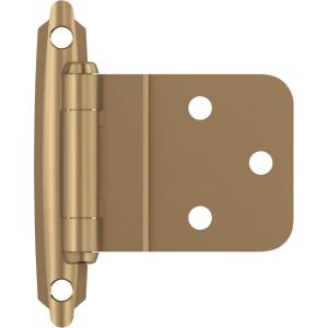 Amerock BPR3428BB | Cabinet Hinge | 3/8 in (10 mm) Inset Self Closing Face Mount | Burnished Brass | Kitchen Cabinet Door Hinge | 1 Pair/2 Pack | Functional Hardware(Champagne Bronze)