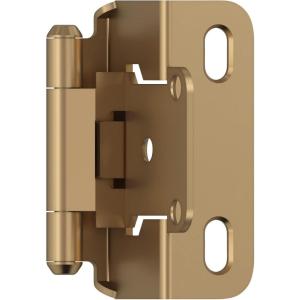 Amerock BPR7540BB Cabinet Hinge 1/2 in (13 mm) Overlay Self Closing Full Wrap Burnished Brass Kitchen Cabinet Door Hinge 1 Pair/2 Pack Functional Hardware(Champagne Bronze)