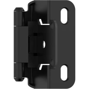 Amerock BPR7540BB Cabinet Hinge 1/2 in (13 mm) Overlay Self Closing Full Wrap Burnished Brass Kitchen Cabinet Door Hinge 1 Pair/2 Pack Functional Hardware(Matte Black)