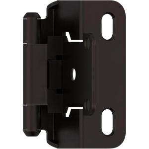Amerock BPR7540BB Cabinet Hinge 1/2 in (13 mm) Overlay Self Closing Full Wrap Burnished Brass Kitchen Cabinet Door Hinge 1 Pair/2 Pack Functional Hardware(Oil Rubbed Bronze)