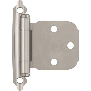 Amerock BPR7629CZ | Face Frame Cabinet Hinge | Variable Overlay Self Closing Face Mount | Champagne Bronze | Kitchen Cabinet Door Hinge | 1 Pair/2 Pack | Functional Hardware(Satin Nickel)