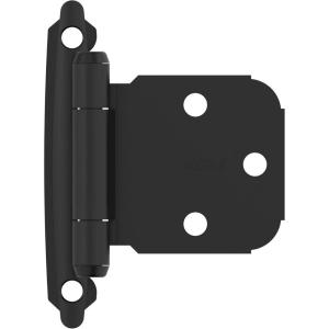 Amerock BPR7629CZ | Face Frame Cabinet Hinge | Variable Overlay Self Closing Face Mount | Champagne Bronze | Kitchen Cabinet Door Hinge | 1 Pair/2 Pack | Functional Hardware(Matte Black)