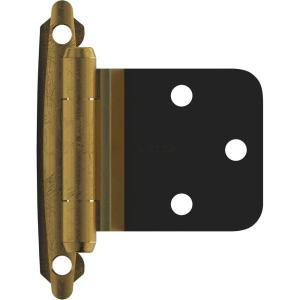Amerock BPR7630AE | Face Frame Cabinet Hinge | Variable Overlay with a Reverse Bevel 𝐇inge | Antique Brass | 2 Pack | Self-Closing 𝗛inge | Face Mount 𝙷inge | Cabinet Door 𝖧inge
