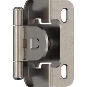 Amerock BPR8704CZ | Cabinet Hinge | 1/2 in (13 mm) Overlay Double Demountable | Champagne Bronze | Kitchen Cabinet Door Hinge | 1 Pair/2 Pack | Functional Hardware(Nickel)