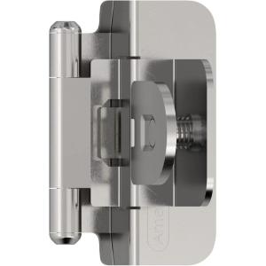 Amerock BPR8704CZ | Cabinet Hinge | 1/2 in (13 mm) Overlay Double Demountable | Champagne Bronze | Kitchen Cabinet Door Hinge | 1 Pair/2 Pack | Functional Hardware(Polished Chrome)