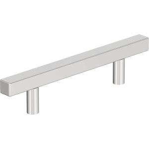 Amerock Bar Pulls Square 6-5/16 inch (160mm) Center-to-Center Champagne Bronze Cabinet Pull – 10 Pack(Polished Chrome)