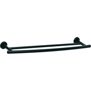 Amerock Corp BH26545MB Arrondi Double-Towel Bar, 24 in (610 mm), Matte Black
